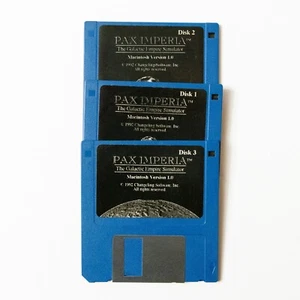 Vintage Macintosh Pax Imperia Galactic Simulator 3,5 Zoll Diskette 1992 - Bild 1 von 7