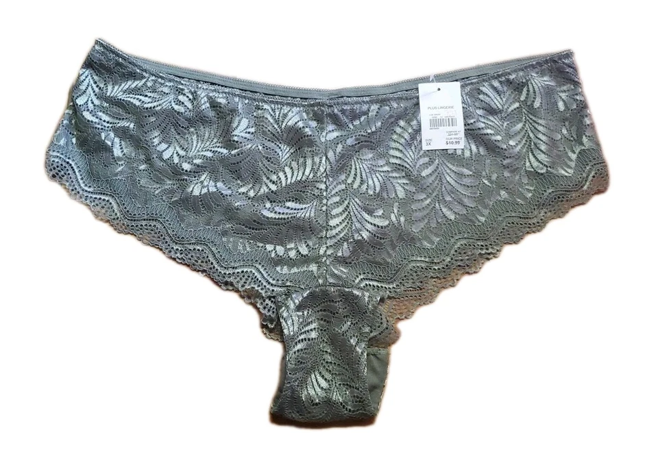 Bragas hipster de encaje Rene Rofe talla grande 3X verde oscuro Foto 1 de 4