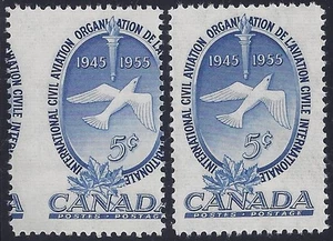 Canada - 354 Scarce Misperf Error / EFO Dove & Torch "Civil Aviation" MNH "Read" - Picture 1 of 1