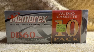 Vintage Memorex DBS60 Normal Bias - Type 1 - 10 Pack Audio Cassettes - SEALED - Picture 1 of 2