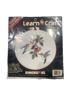 Hummingbird Counted Cross Stitch Dimensions Learn A Craft NOS #72407 1990s - Picture 1 of 3