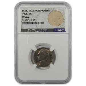 1976 Jefferson Nickel MS 67 NGC Original Bag Fragment SKU:I22117 - Picture 1 of 4