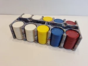 Carrito de fichas de póker Bakelight vintage, con fichas de plástico vintage,  - Imagen 1 de 13