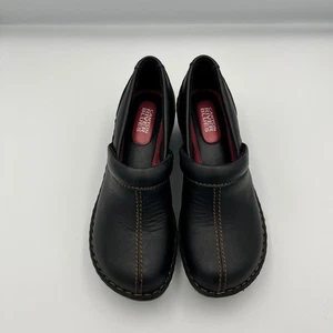 Canyon River Blues Black Leather Comfort Clogs Mules Womens Size8 - Picture 1 of 9