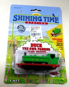 DUCK   THOMAS FRIENDS TRAIN ERTL SHINING TIME ! DIECAST NEW IN PACK #1704 - Picture 1 of 1