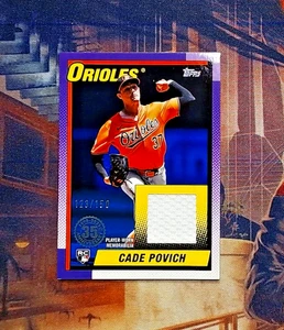 2025 Topps Series 2 - 1990 Relic Card #90R2-CP Cade Povich (RC) Blue 123/150 - Picture 1 of 3