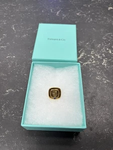 18K Gold Silber Saphir Tiffany & Co Seabourn Cruise Club Anstecknadel Krawatte KOSTENLOSER UK-VERSAND - Bild 1 von 3