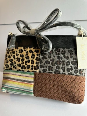 La Miel искусственного мульти меха сумка через плечо - Изображение 1 из 4