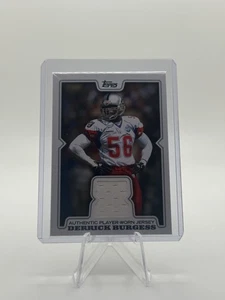 2008 Topps Oakland Raiders Derrick Burgess #R-DB Player Worn Jersey Patch - Picture 1 of 2