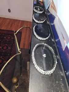 Set of 3 Oval Handmade Table Center Decor / Bathroom Plaque Decor  - Picture 1 of 3