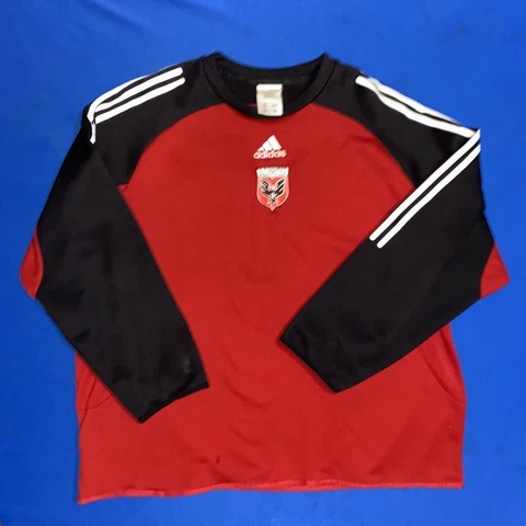 Vintage Dc United Adidas 2001 Mens Sweatshirt MLS Size XL Red Cover