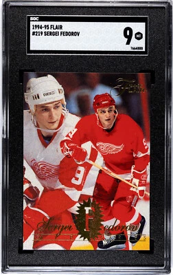 1994-95 Flair Hockey #219 Sergei Fedorov MVP Series Detroit Red Wings SGC 9 MINT - Image 1 of 2