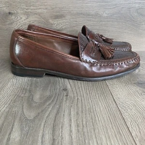 Johnston & Murphy Herren Größe 10,5 M Braun Quaste Halbschuh Stil Leder Schuhe - Bild 1 von 10