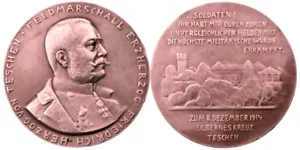 ¡MEDALLA GIGANTE DE LA PRIMERA GUERRA MUNDIAL! ¡VON TESCHEN MADE SUPREME COMMANDER IMP FUERZAS AUSTROHÚNGARAS! - Imagen 1 de 1