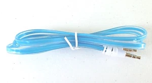 FLAT TUBE stereo audio AUX auxiliary 3.5mm cable MALE FOR iphone 6 5 4s ipod mp3 - Picture 1 of 10