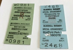 Bluebell Railway Tickets - Horsted Keynes to Sheffield Pk & Kingscote to S. Pk - Picture 1 of 2