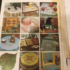 COATS Sewing Group LEAF Embroidery Book With Patterns Transfers Ten Items Illust - Picture 1 of 3