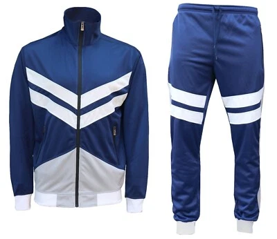 PANTALONES Y CHAQUETA CHÁNDALES CLÁSICOS JOGGER 3 RAYAS BRILLANTES PARA HOMBRE CON CORDÓN Foto 1 de 4