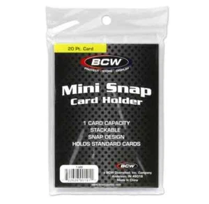 10 BCW 1-MS Mini Snap Card Holders - Picture 1 of 1