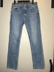 Levis 511 Jeans Mens 32x32 Blue Light Wash Stretch Skinny Fit Straight Leg Zip - Picture 1 of 8