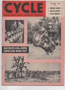 CYCLE MAGAZINE, January 1958 - Picture 1 of 2