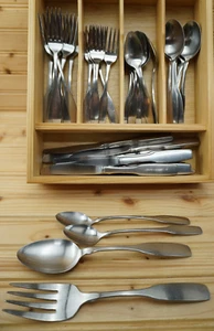Oneida Paul Revere 48 Pieces-Dinner Salad Forks Tea Table Spoons Knives Serving+ - Picture 1 of 11