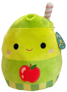 NUEVO CON ETIQUETAS Squishmallows 13” Jean Verde Manzana Jugo Caja Peluche - Imagen 1 de 4