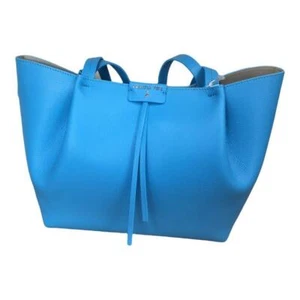 Patrizia Pepe shopper media da spalla in PELLE + borsa interna AZZURRO CB8895 - Imagen 1 de 6