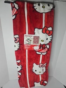 NEW! Hello Kitty Red Candy Cane Christmas Throw 50x70” - Picture 1 of 4