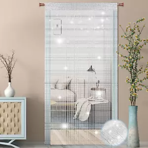 2 Pezzi Tenda Antimosche per Porta Esterna, 95 X 200 Cm Tenda a Fili, Tenda Fili - Foto 1 di 7