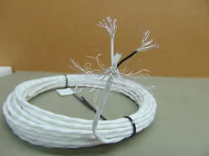 10 feet 22 AWG Shielded Silver Plated PTFE Wire Twisted Pair SPC Barcel Wht/Blk - Picture 1 of 3