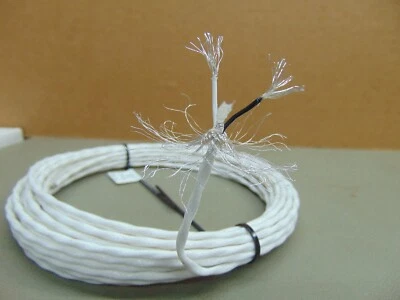 25 feet 22 AWG Shielded Silver Plated PTFE Wire Twisted Pair SPC Barcel Wht/Blk