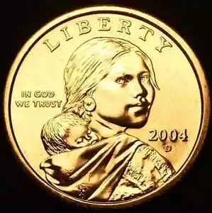 2004 D Sacagawea Dollar US Mint Coin in "Brilliant Uncirculated" Condition! - Picture 1 of 2