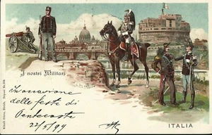 Cartolina I Nostri Militari " R. Esercito Italiano" - Viaggiata 1899 Kunzli    - Imagen 1 de 2