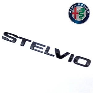Schriftzug Logo hinten für Alfa Romeo Stilvio schwarz glänzend Fries mit doppelseitigem Aufkleber - Bild 1 von 3