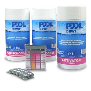 myPOOL Starter-SET Aktivsauerstoff 3,1kg chlorfreie Wasserpflege Pool Schwimmbad - Bild 1 von 9