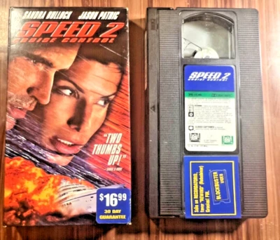 Speed 2 Cruise Control VHS 1997 Movie Sandra Bullock Blockbuster Video Action - Image 1 of 4