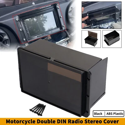 Double DIN Radio Stereo Cover For Harley Electra Street Glide Yamaha Road Star Foto 1 de 4