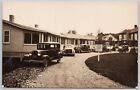 Antique Cars, Cabins for Rent, Advertising Sign, Real Photo Postcard RPPC