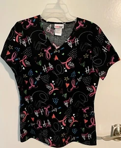 Scrubstar Breast Cancer “All About the Cure” Scrub Top-S ***BRAND NEW W/TAGS*** - Picture 1 of 2