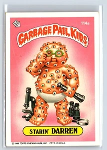 1986 Series 3 GPK Garbage Pail Kids Sticker OS3 Starin' DARREN #114a - Picture 1 of 2