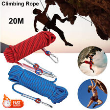 20m/12mm Heavy Duty Rock Climbing Rope Cord Outdoor Safety Use Emergency