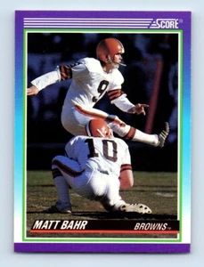 1990 Score Matt Bahr Cleveland Browns #538 - Picture 1 of 2