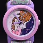 Vtg TIMEX Disney Beauty and The Beast Kids Watch Elastic Band 90's NEW BATTERY