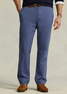 NWT Polo Ralph Lauren Men's 48BX32 Blue Linen Cotton Pants Big & Tall 48W 32L BT - Picture 1 of 8