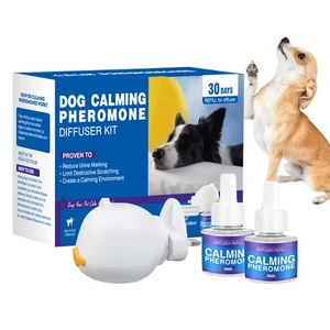 Dog Calming Pheromones Diffuser Kit + Refill, Anti-Anxiety Treatment For Pets - Picture 1 of 20