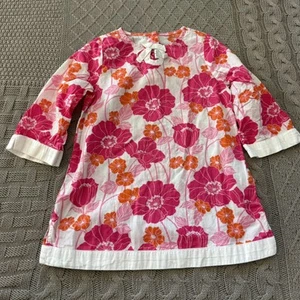 Janie & Jack Pink & Orange Floral Coverup ~ 3 - Picture 1 of 9