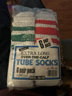 Vintage Kmart Brand 5 Pack Over The Calf Tube Socks Fits 9-11 1980s Gray - Image 1 of 2