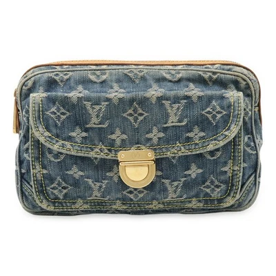 LOUIS VUITTON Monogram Denim Bum Bag, Waist Body Shoulder Blue, M95347 - Image 1 of 4
