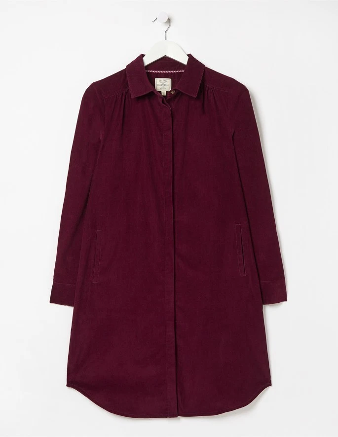 Fat Face Chester Cord Shirt Dress size 22-24 Purple - Image 1 of 1